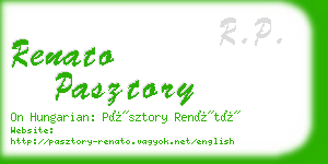 renato pasztory business card